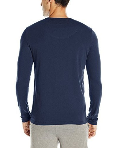 Emporio Armani Hommes Hidden Print Manches Longues T-Shirt col Rond