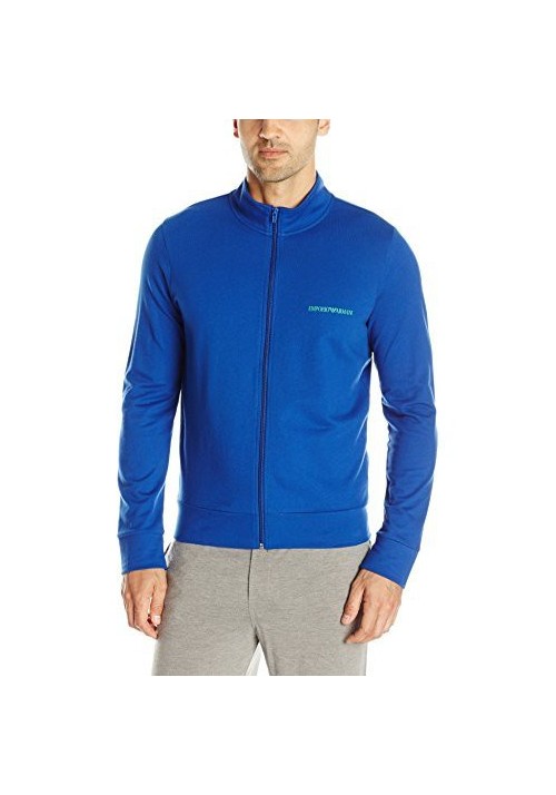 Emporio Armani Hommes French Terry Mock Neck Zip-Up