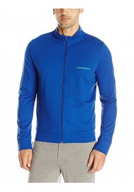 Emporio Armani Hommes French Terry Mock Neck Zip-Up