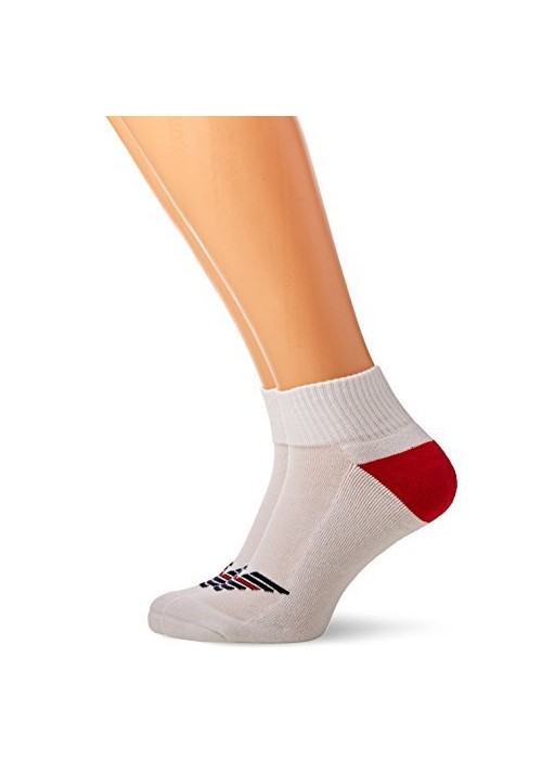 Pack de 2 paires de chaussettes Emporio Armani Hommes Fancy Sponge en Coton 