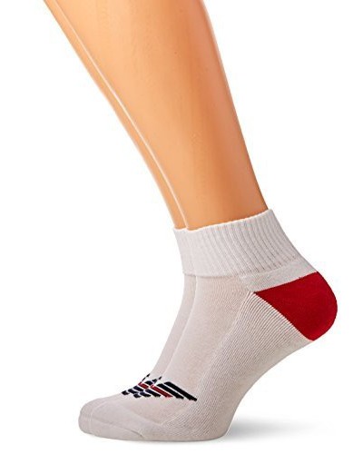 Pack de 2 paires de chaussettes Emporio Armani Hommes Fancy Sponge en Coton 
