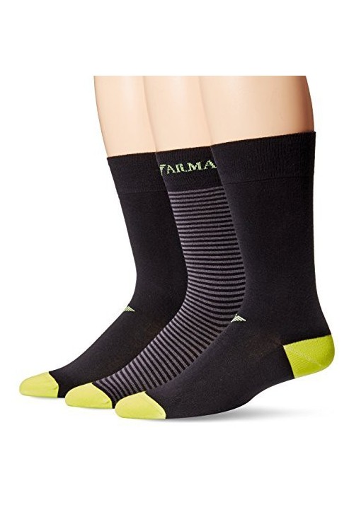 Emporio Armani Hommes ed Basic Stretch Coton Pack de 3 paires de chaussettes