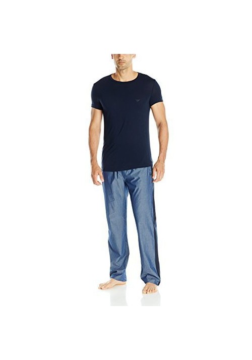 Emporio Armani Hommes Chambray and Viscose Pyjama Set