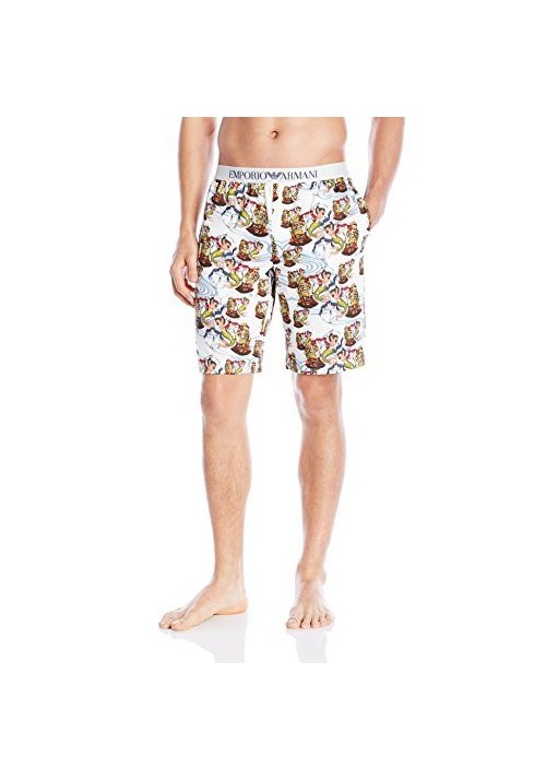 Emporio Armani Hommes Tattoo Inspired Printed Bermuda Short