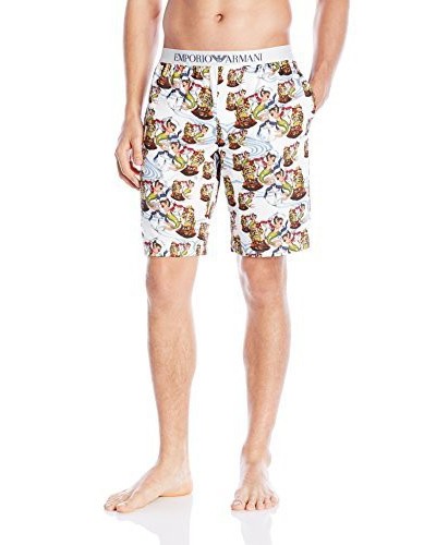 Emporio Armani Hommes Tattoo Inspired Printed Bermuda Short