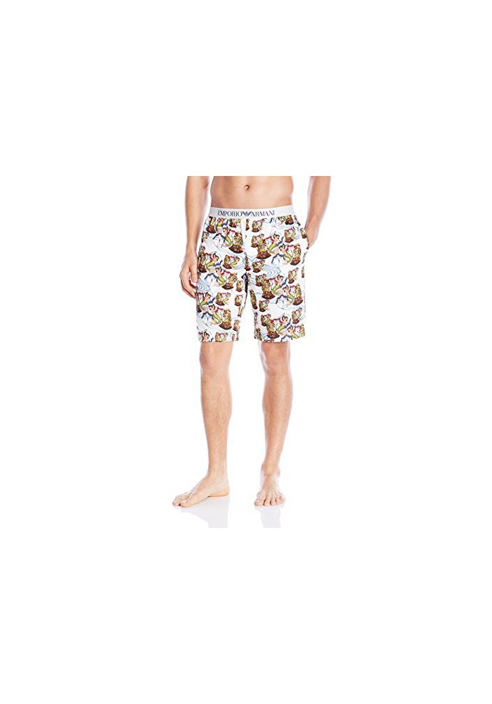 Emporio Armani Hommes Tattoo Inspired Printed Bermuda Short