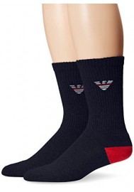 Emporio Armani Hommes Fancy Sponge Coton Pack de 2 paires de chaussettes