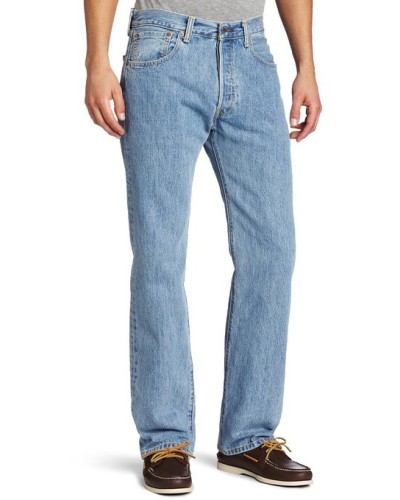 Levi's 501 Original Button Fly Light Stonewashed Bleu Clair Jeans  501-0134 Hommes
