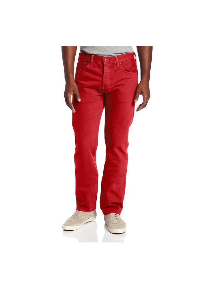 Levi's 501 Original Button Fly Jeans Jester Red 501-1584 Hommes
