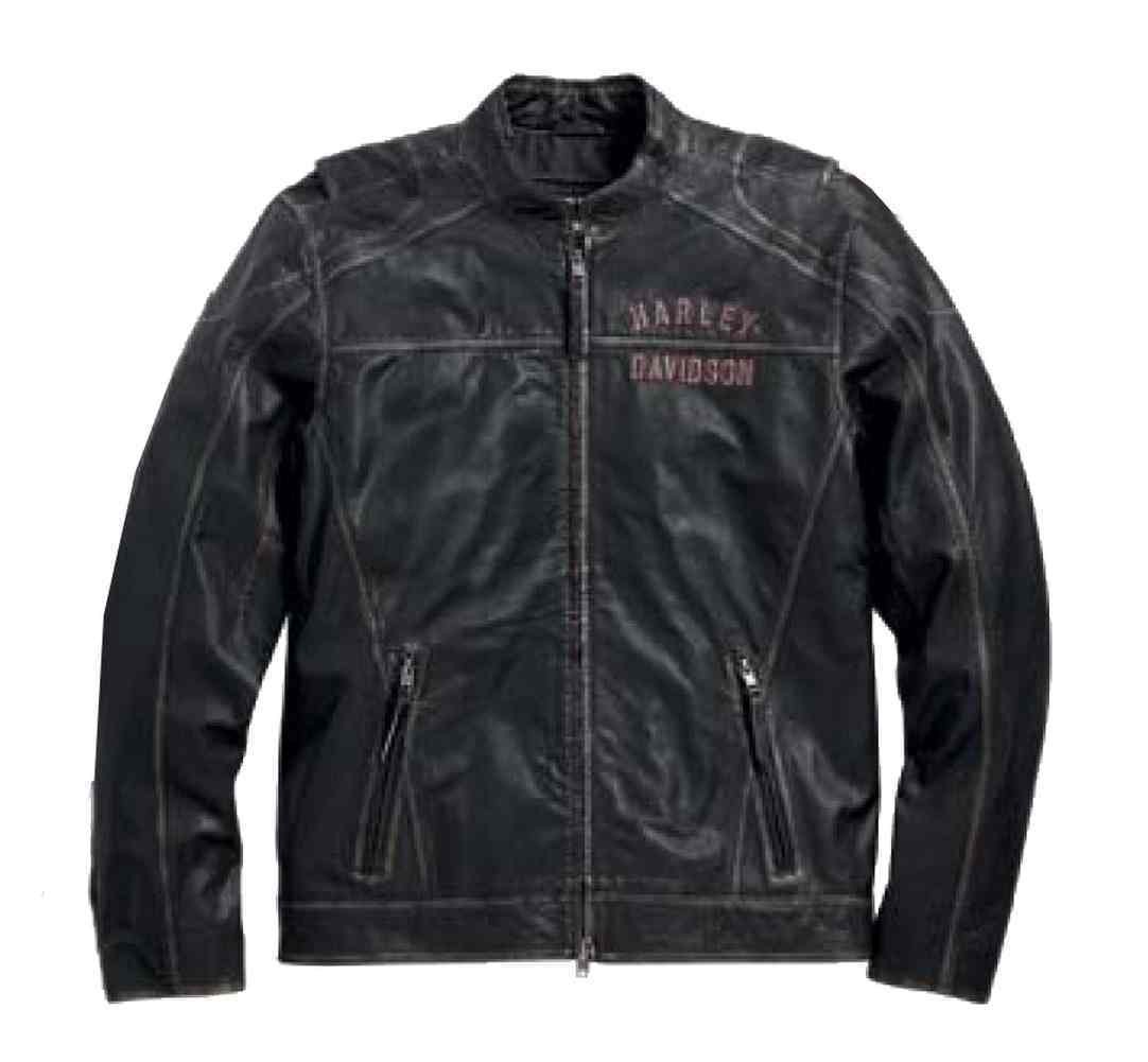 Blouson Harley Davidson Homme / en Cuir Long Way Noir 9808915VM