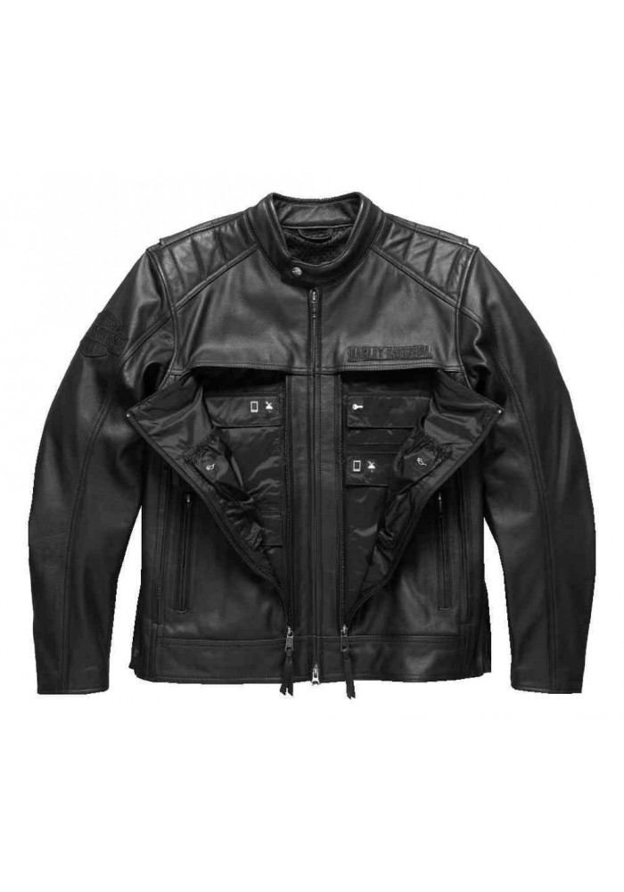 Blouson Harley Davidson Homme / Synthesis en Cuir Noir 9811817VM