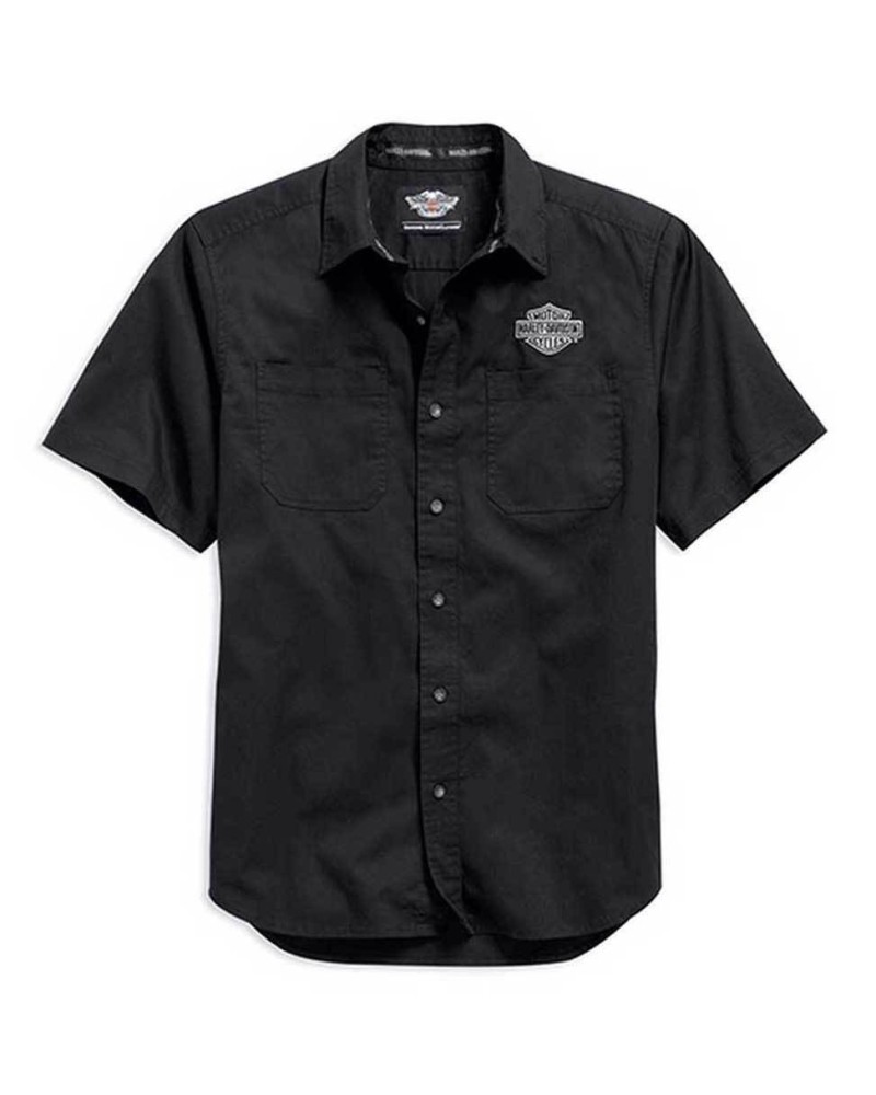 Harley Davidson Homme Logo Chemise Manches Courtes    Noir. 99013-15VM