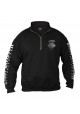 Harley Davidson Homme 1/4 Zip Cadet Pullover Sweatshirt, Noir