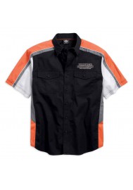 Harley Davidson Homme Performance Vented Pinstripe Flames Chemise 99046-16VM