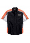 Harley Davidson Homme Performance Vented Pinstripe Flames Chemise 99046-16VM