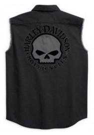 Harley Davidson Homme Willie G. Skull Blowout Button Muscle  Chemise 99139-10VM