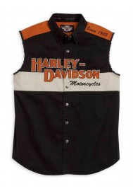 Harley Davidson Homme Prestige Blowout Button Up Muscle  Chemise 99016-08VM