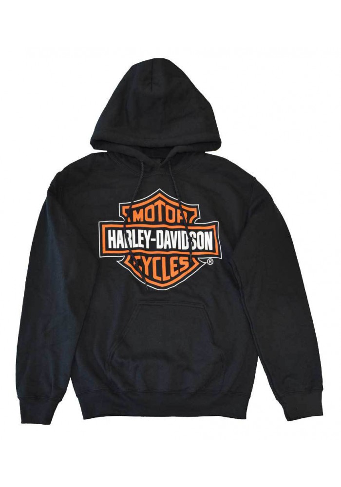 Harley Davidson Homme Sweatshirt à Capuche, Pullover Bar &amp; Shield, Noir 30298035