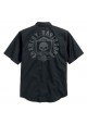 Harley Davidson Homme Skull Shield Chemise Manches Courtes, Noir. 99009-16VM