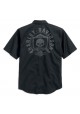 Harley Davidson Homme Skull Shield  Chemise Manches Courtes, Noir. 99009-16VM