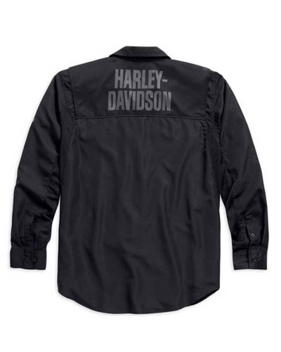 Harley Davidson Manches Longues Performance Button Front  Chemise, Noir. 99018-15VM