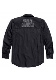 Harley Davidson Manches Longues Performance Button Front Chemise, Noir. 99018-15VM
