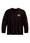 Harley Davidson Homme Bar & Shield Flames Manches Longues Noir 99042-09VM