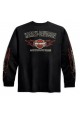 Harley Davidson Homme Bar & Shield Flames Manches Longues Noir 99042-09VM
