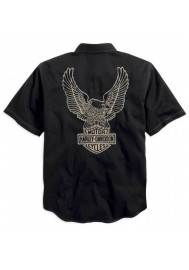 Harley Davidson Homme Genuine Classics Eagle Garage Chemise Manches courtes 99002-14VM