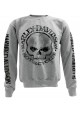 Harley Davidson Homme Pullover Crew Sweatshirt H-D Willie G Skull Gris 30296655