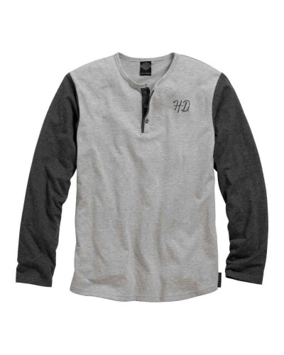 Harley Davidson Homme Black Label Core  Vintage Henley 99044-16VM