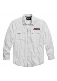 Harley Davidson Manches Longues Performance Button Front Chemise Blanche. 99016-15VM