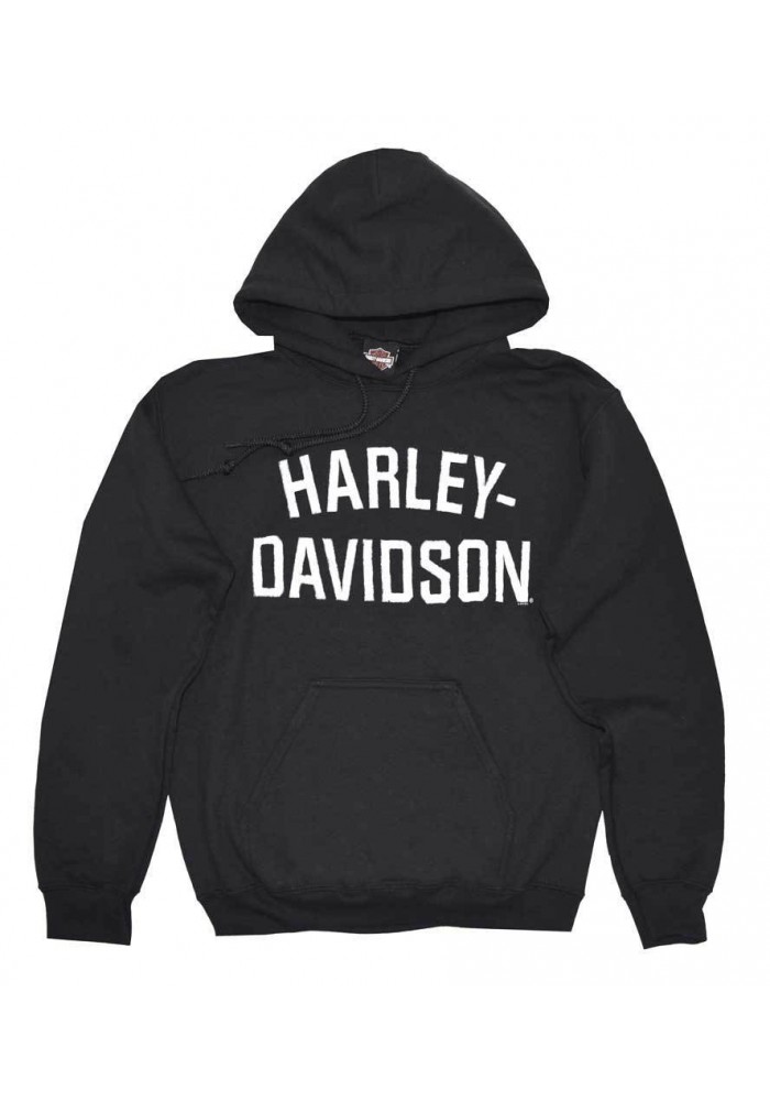 Harley Davidson Homme Heritage Pullover Sweatshirt à Capuche Noir 30296635