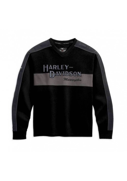 Harley Davidson Homme Prestige Manches Longues  Noir &amp; Gris 99127-10VM