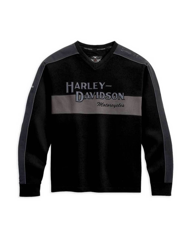 Harley Davidson Homme Prestige Manches Longues  Noir &amp; Gris 99127-10VM