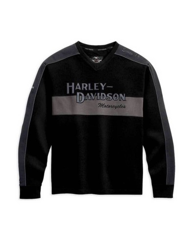 Harley Davidson Homme Prestige Manches Longues  Noir &amp; Gris 99127-10VM