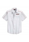 Harley Davidson Homme Chemise, Vented Performance Bar & Shield, Blanc 99035-15VM