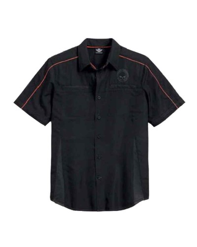 Harley Davidson Homme  Chemise, Vented Performance Willie G Skull, Noir 99034-15VM
