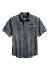 Harley Davidson Homme Sinister Winged Skull Distressed Chemise 96149-16VM