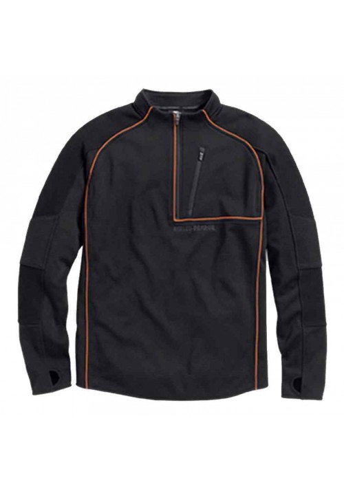 Harley Davidson Homme Athletic Rouge  Pullover, Noir/Orange 96090-16VM