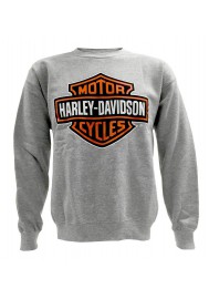 Harley Davidson Homme Bar &amp; Shield Pullover Col Rond Sweatshirt, Gris 30296628