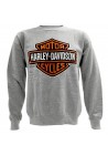 Harley Davidson Homme Bar & Shield Pullover Col Rond Sweatshirt, Gris 30296628