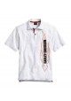 Harley Davidson Homme Polo, Flaming Bar &amp; Shield , Blanc 99029-15VM