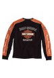 Harley Davidson Homme Prestige Manches Longues Noir & Orange 98477-06VM