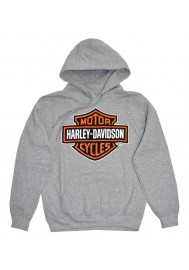 Harley Davidson Homme Pullover Sweatshirt, Bar &amp; Shield , Gris 30296627