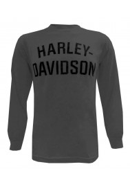 Harley Davidson Homme T-Shirt Heritage H-D Manches Longues Charcoal 30296639