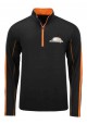 Harley Davidson Homme Eagle Contrast 1/4-Zip Pullover, Noir HARLMS0069