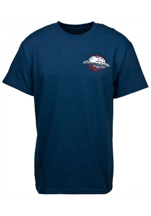 Harley Davidson Homme Eagle  Stars and Strips Bleu T-Shirt HARLMT0175