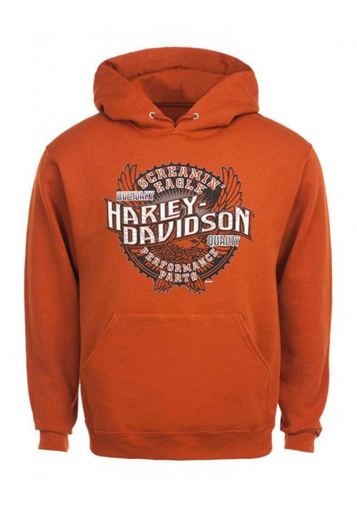 Harley Davidson Homme Eagle  The Legend Sweatshirt, Orange HARLMS0063