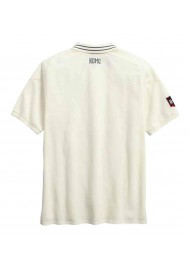 Harley Davidson Homme Est. 1903 Brodée Rouge Polo, Off Blanc 96147-16VM